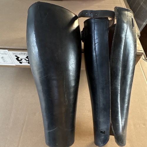 Black leather equestrian - leather,