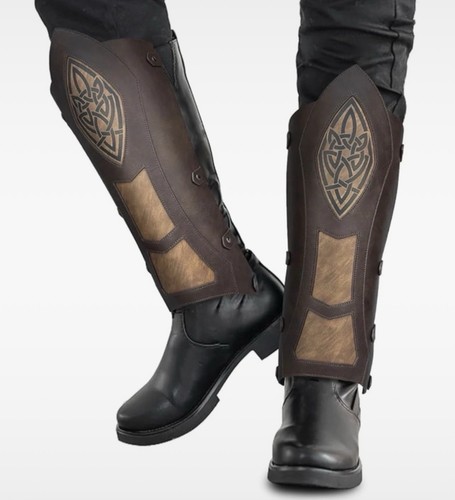 Medieval faux leather leg - faux,