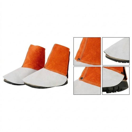 Pair brown leather gaiters - pair,