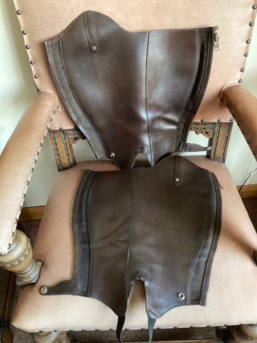 Brown leather gaiters - brown,