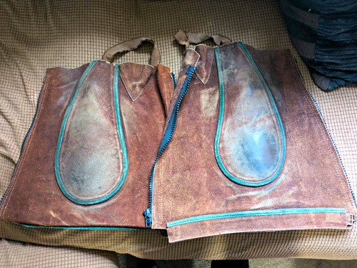 Brown leather equestrian half - brown,
