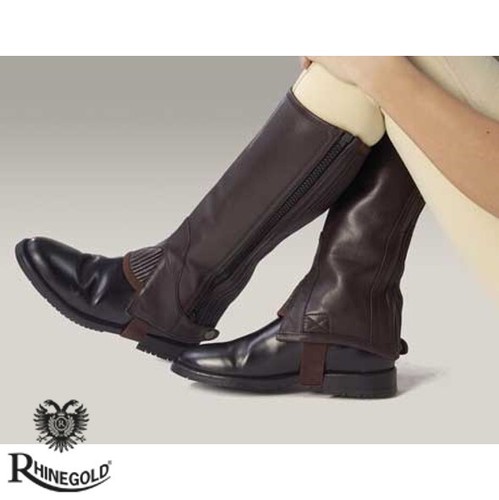Leather half chaps gaiters - leather,