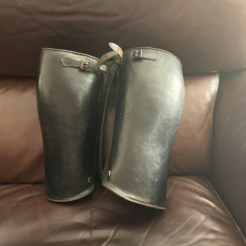 Vintage leather gaiters shin - vintage, gaiters/shin