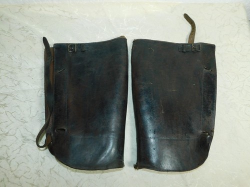 Pair black leather - pair,